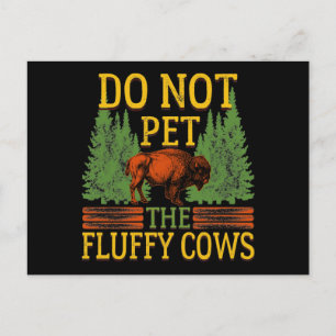 Vintage Pet inte Fluffy Cows American Bison Vykort