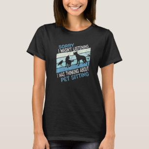 vintage Pet Watcher Kvinnor med barnvakt Sitt husd T Shirt