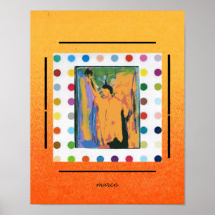 Vintage Peter Max stil Frihetsgudinnan poster