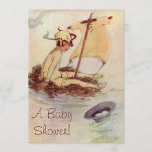Vintage Peter Pan Baby Shower-inbjudan Inbjudningar
