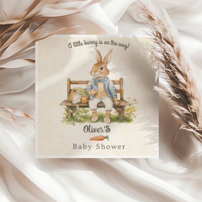 Vintage Peter Rabbit Baby Shower Pappersservett (Skapare uppladdad)