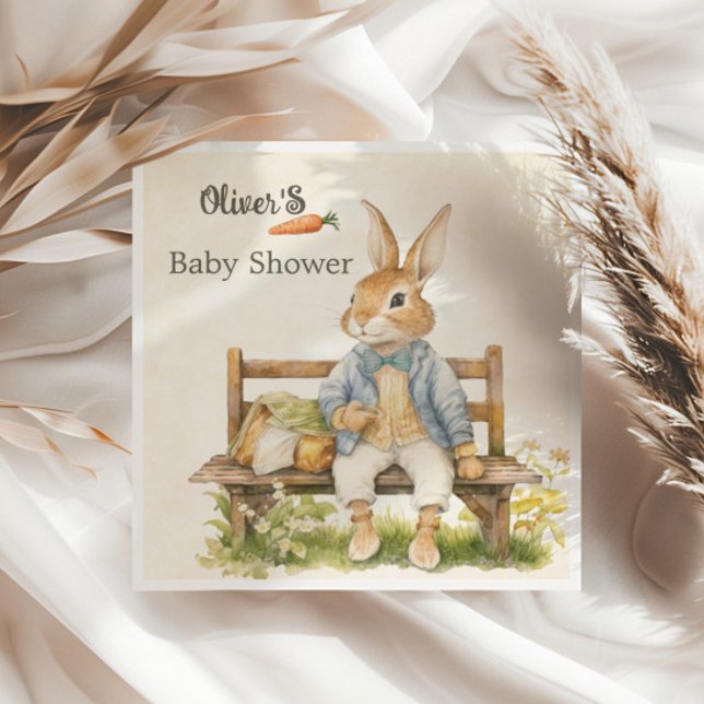Vintage Peter Rabbit Baby Shower Pappersservett (Skapare uppladdad)