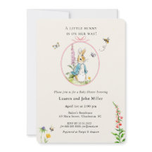 Vintage Peter Rabbit Rosa Flicka Shower