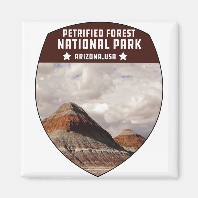 Vintage Petrified Forest National Park Arizona Magnet (Framsidan)