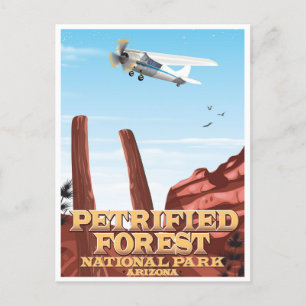 Vintage Petrified Forest National Park Arizona Vykort