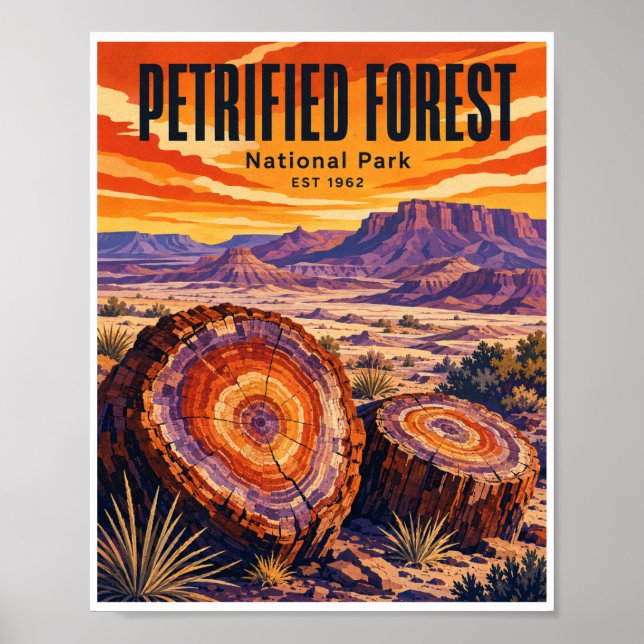 Vintage Petrified Forest National Park Poster (Framsidan)