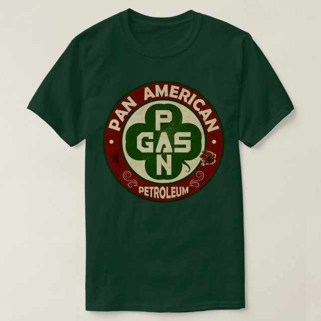Vintage Petrol Klöver Sign T Shirt (Design framsida)