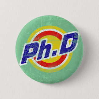 Vintage Ph.D eller PhD eller doktor av filosofi Knapp