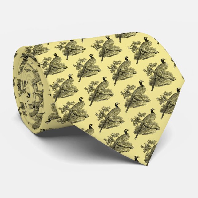 Vintage Pheasant Game Bird Teckning BW Slips (Rullad)