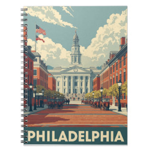 Vintage Philadelphia Anteckningsbok