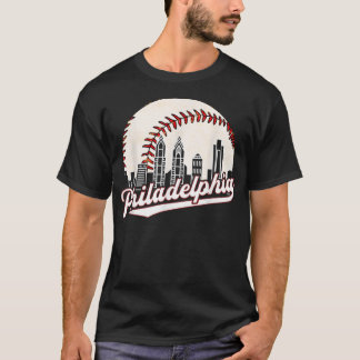 Vintage Philadelphia Baseball Skyline Retro Philly T Shirt