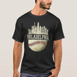 Vintage Philadelphia Baseboll Siluett Retro Philly T Shirt