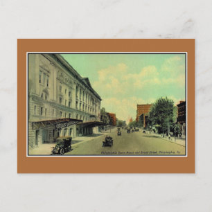 Vintage Philadelphia Broad Street, Opera House Vykort