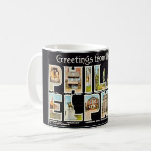 Vintage Philadelphia Hälsning Mugg