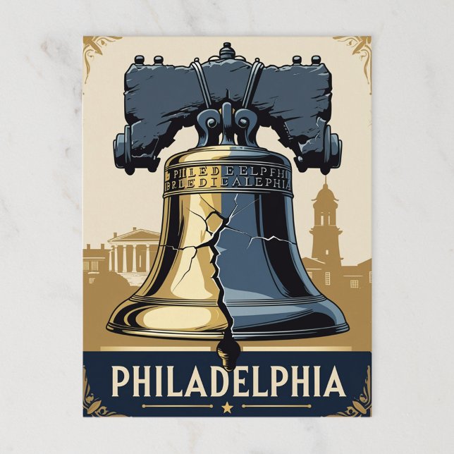 Vintage Philadelphia Liberty Bell Historical Vykort (Skapare uppladdad)