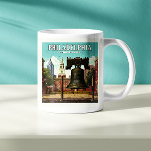 Vintage Philadelphia Pennsylvania Kaffemugg
