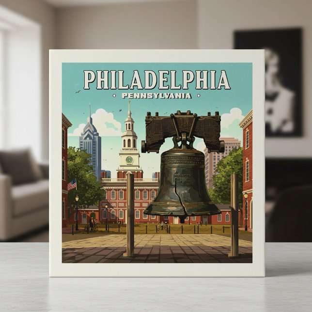 Vintage Philadelphia Pennsylvania Kakelplatta (Skapare uppladdad)