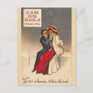Vintage Philadelphia Pennsylvania Kiss Vykort