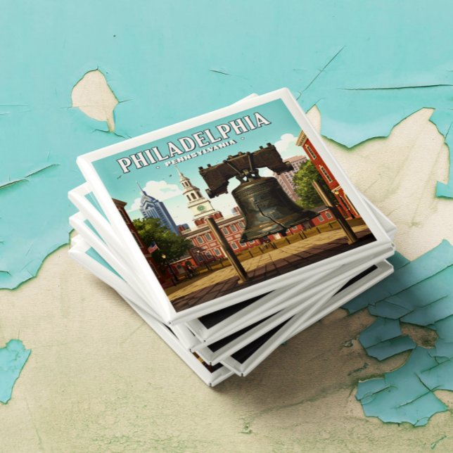 Vintage Philadelphia Pennsylvania Magnet (Skapare uppladdad)