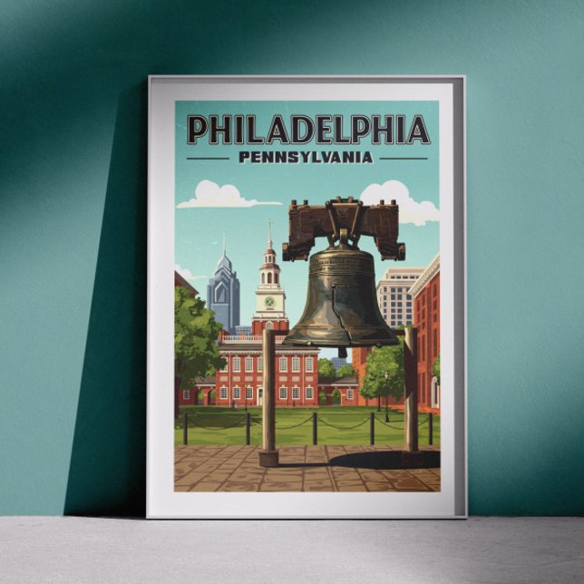 Vintage Philadelphia Pennsylvania Poster (Skapare uppladdad)
