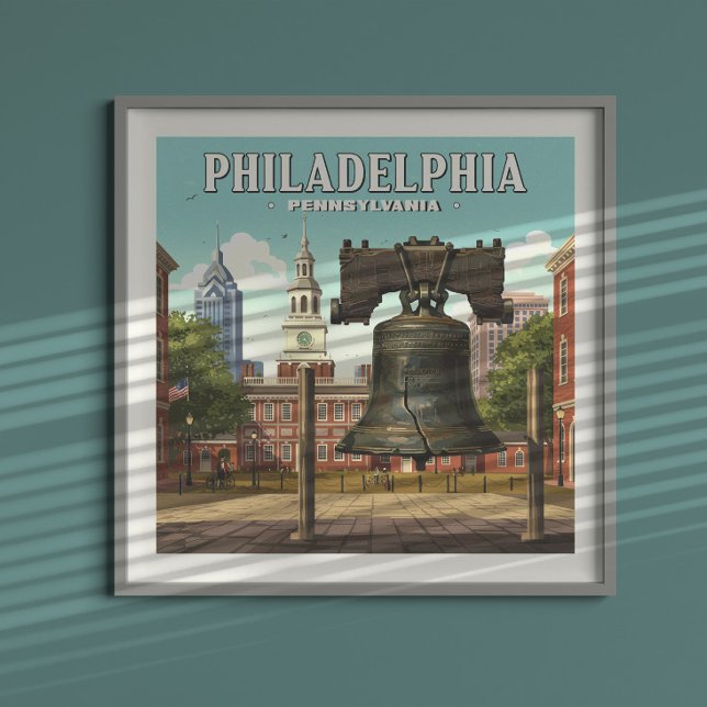Vintage Philadelphia Pennsylvania Poster (Skapare uppladdad)