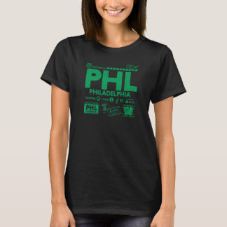 Vintage Philadelphia PHL Flygplatskod Resedag R T Shirt