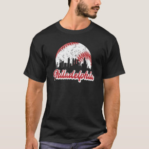 Vintage Philadelphia Skyline Retro Philly Cityscap T Shirt