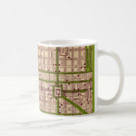 Vintage Philadelphia Street Map Mug Kaffemugg