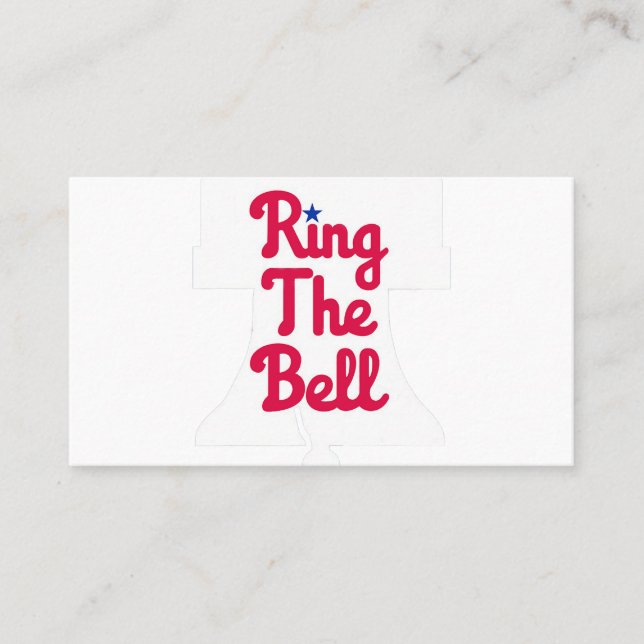 Vintage Philly Ring Bell Philadelphia Baseball Visitkort (Framsida)
