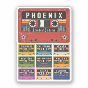 Vintage Phoenix City-resa Klistermärken