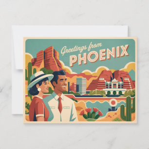 Vintage Phoenix vykort Hälsning från Phoenix