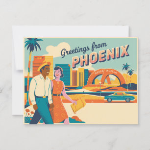 Vintage Phoenix vykort Hälsning från Phoenix