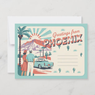 Vintage Phoenix vykort Hälsning från Phoenix