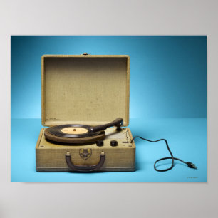Vintage Phonograph Poster