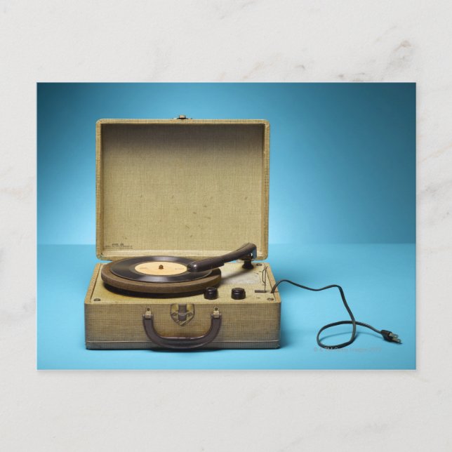 Vintage Phonograph Vykort (Framsida)