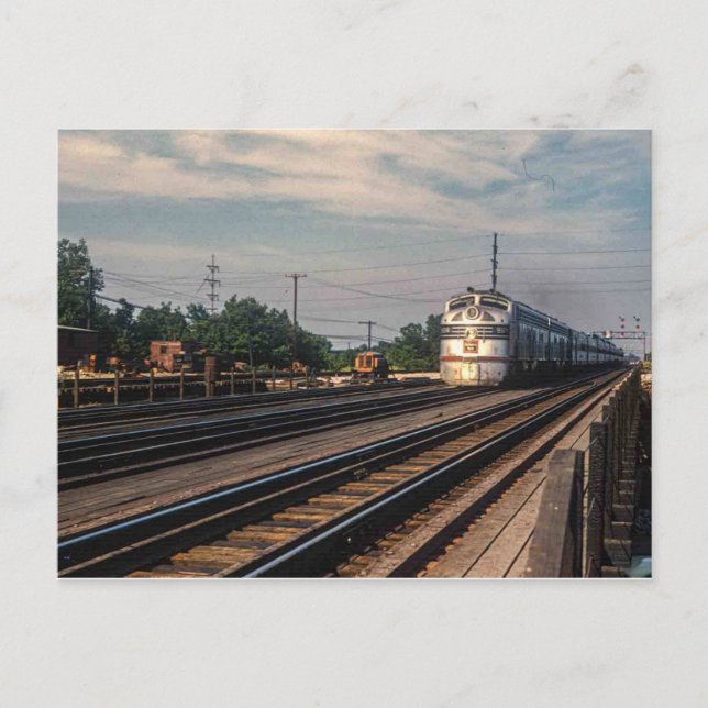 Vintage photo Burlington Route Locomotive Vykort (Framsida)