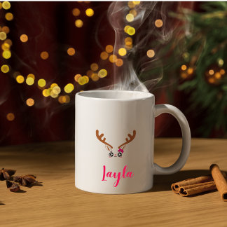 Vintage Photo Collage Customizable mug christmas  Två-Tonad Mugg