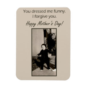 Vintage Photo Mors dag Card Magnet