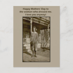 Vintage Photo Mors dag Card Vykort