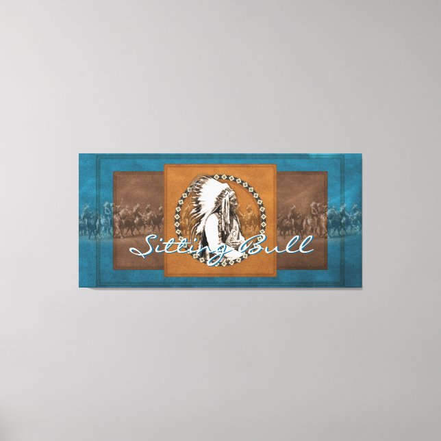 Vintage Photo Sitta Bull Wrapped Canvas (Framsida)