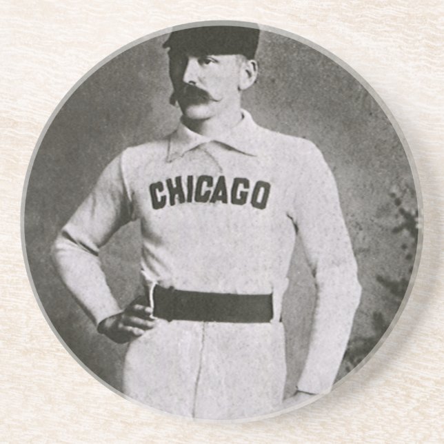 Vintage Photo, Sports Chicago Baseball Player Underlägg (Framsidan)