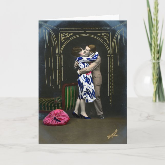 Vintage Photo Valentine Helgkort (Framsida)