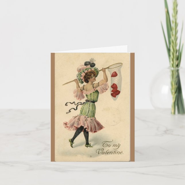 Vintage Photo Valentine's Day Card Kort (Framsida)