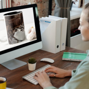 Vintage Photography Equipment Santa Monica Pier Två-Tonad Mugg