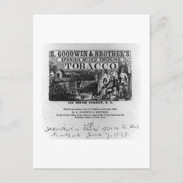 Vintage Photography Tobacco Postcard Vykort (Framsida)