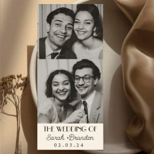 Vintage Photoshop Typography Qrcode Bröllop Inbjudningar