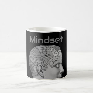 Vintage Phrenology Head Mind Mindset Brain Karta Kaffemugg