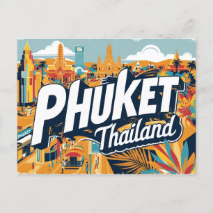 Vintage Phuket, Thailand Vykort