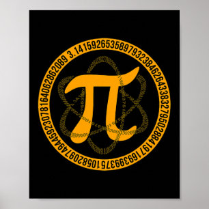 Vintage Pi Day Älskare Math Teacher Mathematician Poster