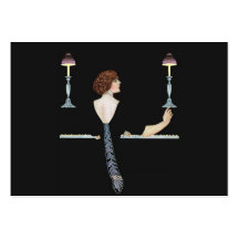 Vintage Piano Girl Gift Märkre